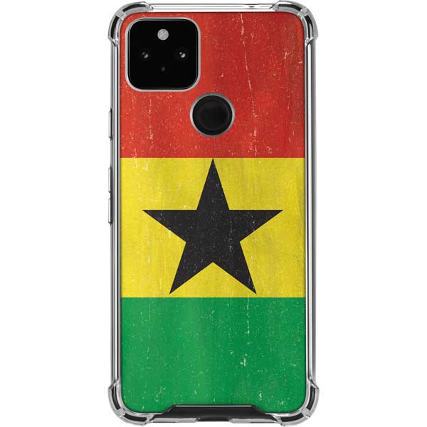 Ghana Flag Distressed Pixel Cases