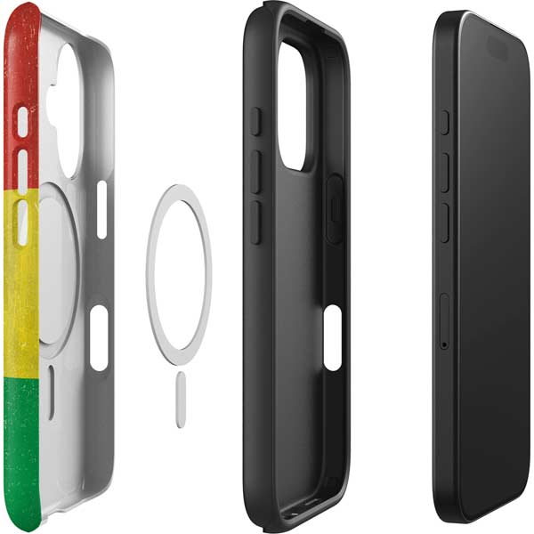 Ghana Flag Distressed iPhone 16 Magsafe Impact Case