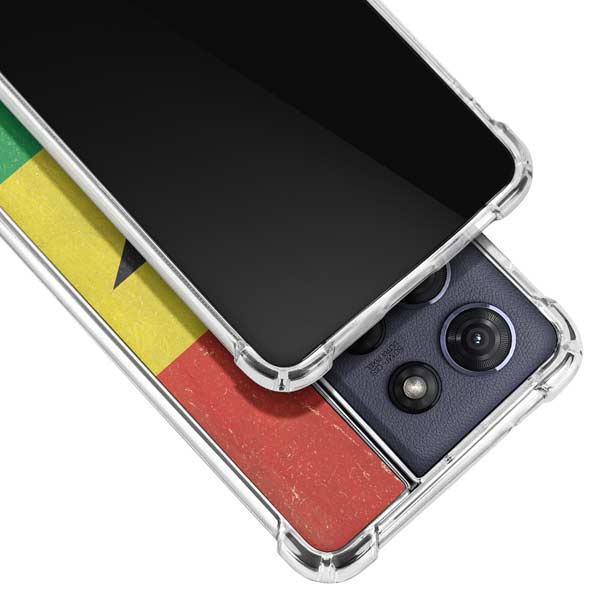 Ghana Flag Distressed Moto G Power 5G (2025) Clear Case
