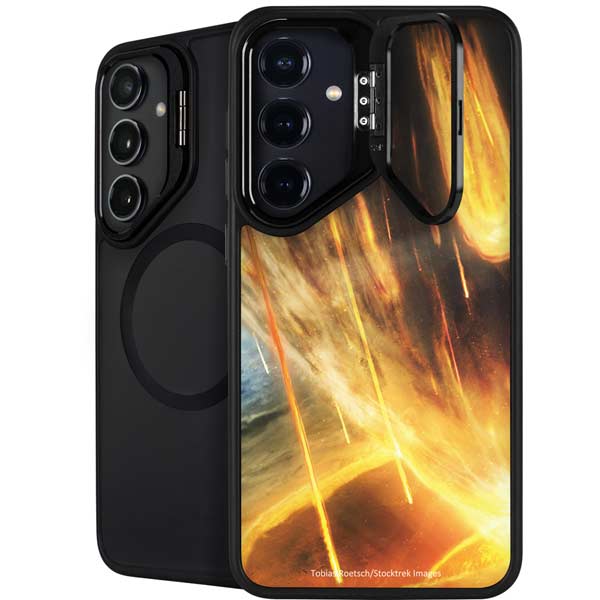 StockTrek Giant Asteroid Collides with Planet Earth Galaxy S26 Plus Kickstand Case