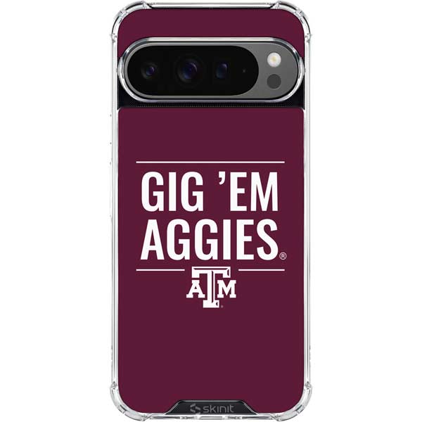 Texas A&M University Gig Em Aggies Google Pixel 10 Pro XL Clear Case