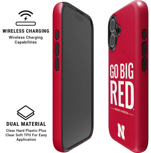 University of Nebraska Go Big Red iPhone 16 Plus Magsafe Impact Case