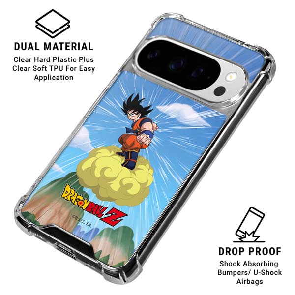 Dragon Ball Z Goku and Nimbus Google Pixel 10 Pro Clear Case