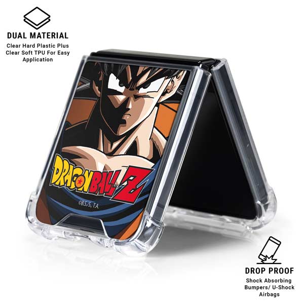 Dragon Ball Z Goku Portrait Galaxy Z Flip7 Clear Case