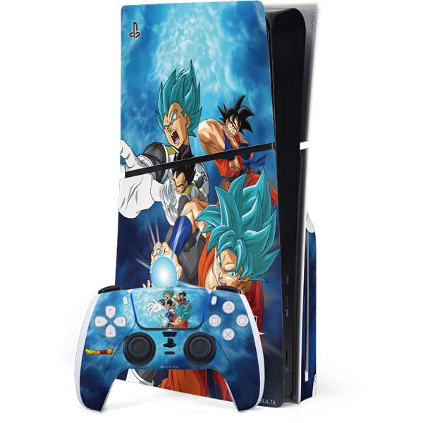 Dragon Ball Super Goku Vegeta Super Ball PS5 Slim Disk Bundle Skin