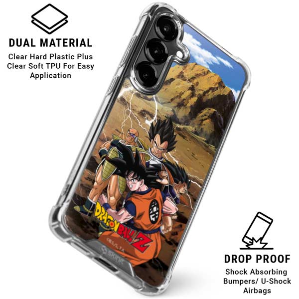 Dragon Ball Z Goku Versus Saiyans Galaxy S26 Clear Case