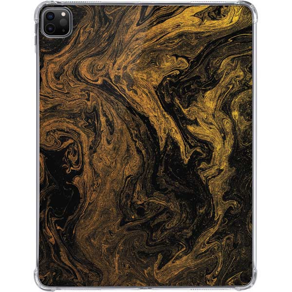 Gold and Black Marble iPad Pro 11in (2024) Clear Case