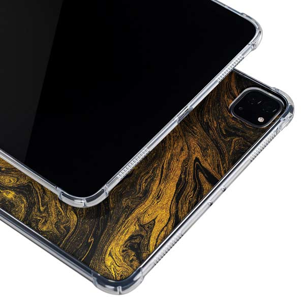 Gold and Black Marble iPad Pro 11in (2024) Clear Case