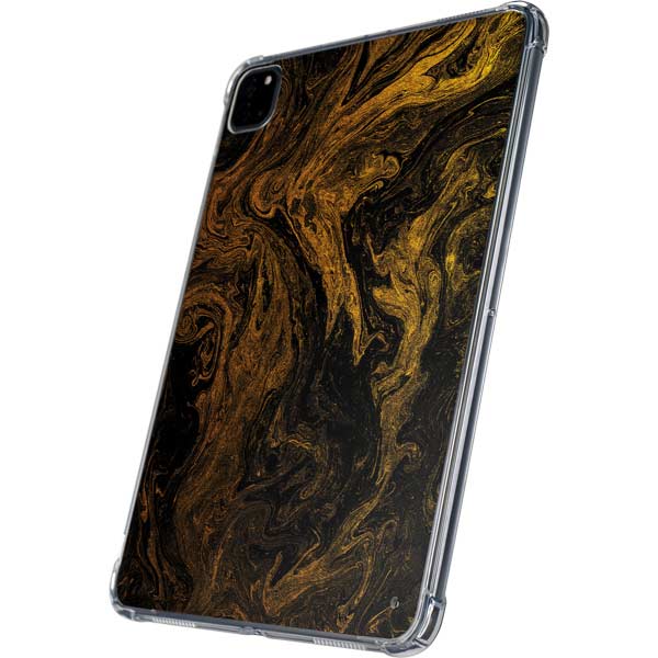 Gold and Black Marble iPad Pro 11in (2024) Clear Case