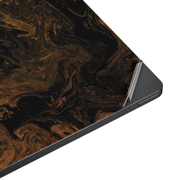 Gold and Black Marble Surface Laptop 7 13.8in Skin