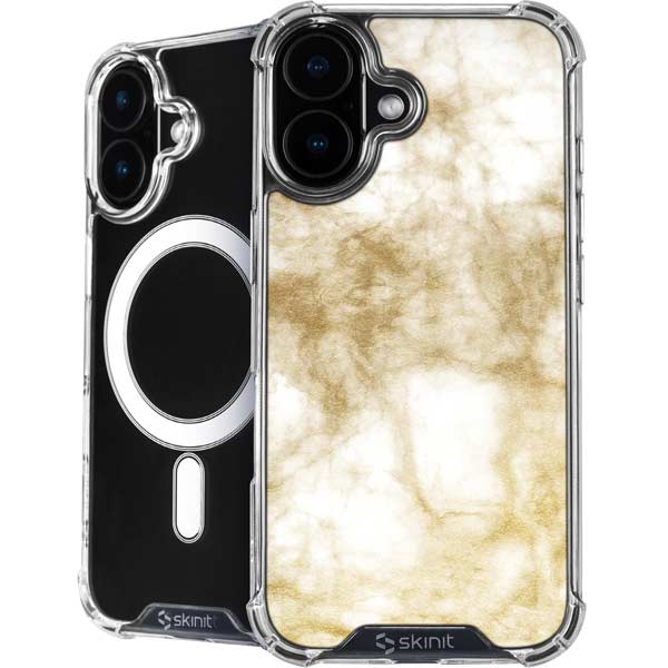 Gold and White Marble iPhone 17 MagSafe Case