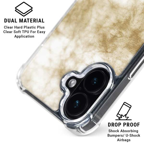 Gold and White Marble iPhone 17 MagSafe Case