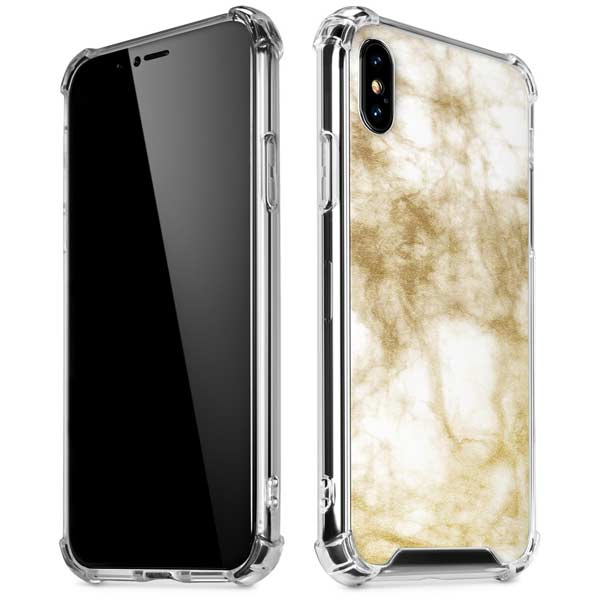 Gold and White Marble iPhone X/XS Clear Case