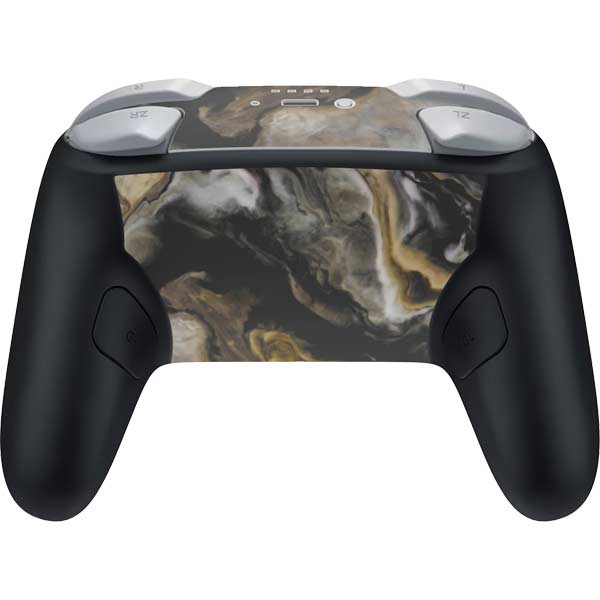 Gold Blush Marble Ink Nintendo Switch 2 (2025) Pro Controller Skin