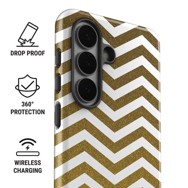 Gold Chevron Galaxy S26 Impact Case