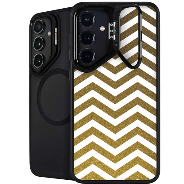 Gold Chevron Galaxy S26 Plus Kickstand Case