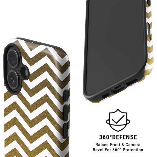 Gold Chevron iPhone 16 Magsafe Impact Case