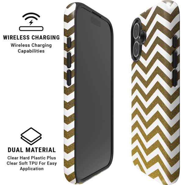 Gold Chevron iPhone 16 Magsafe Impact Case