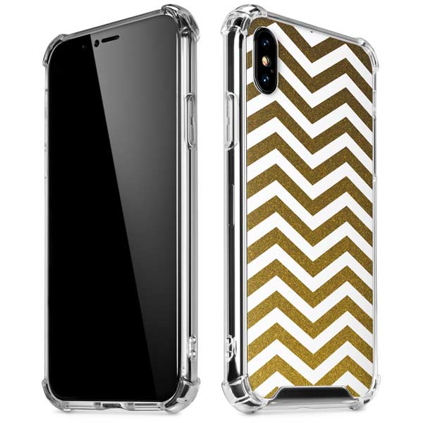 Gold Chevron iPhone X/XS Clear Case
