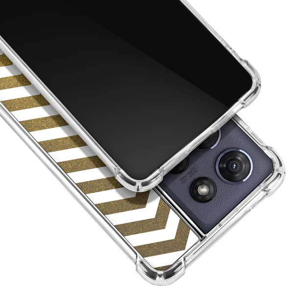 Gold Chevron Moto G Play 5G (2025) Clear Case