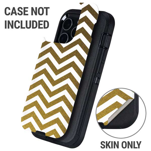 Gold Chevron Otterbox Defender iPhone Skin