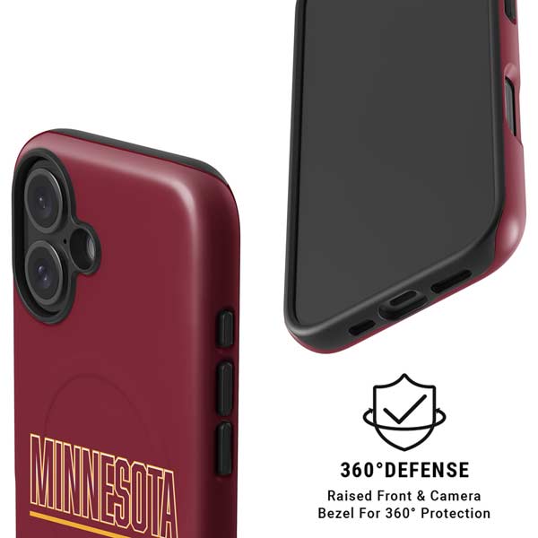 University of Minnesota Athletic Text iPhone 16 Magsafe Impact Case