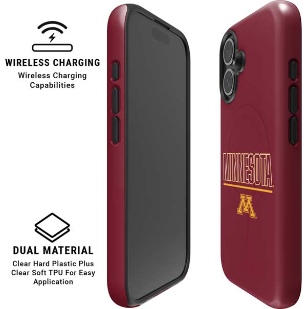 University of Minnesota Athletic Text iPhone 16 Magsafe Impact Case
