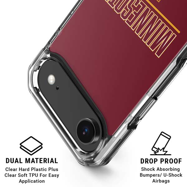 University of Minnesota Athletic Text iPhone 17 Air Clear Case