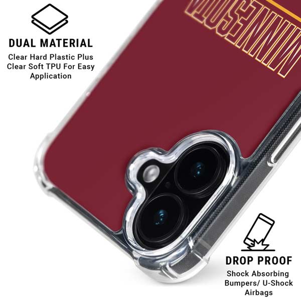 University of Minnesota Athletic Text iPhone 17 Clear Case
