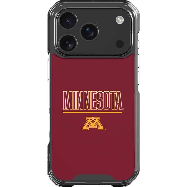 University of Minnesota Athletic Text iPhone 17 Pro Clear Case