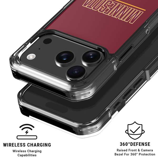 University of Minnesota Athletic Text iPhone 17 Pro Clear Case