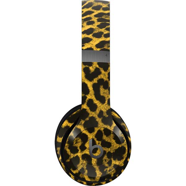 Golden Leopard Animal Print Color Pop Beats Solo 4 Wireless Headphones Skin
