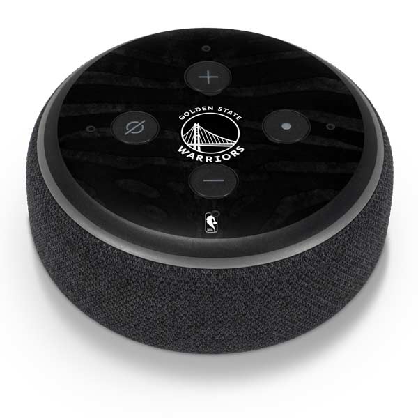 NBA Golden State Warriors Black Animal Print Amazon Echo Dot Skin