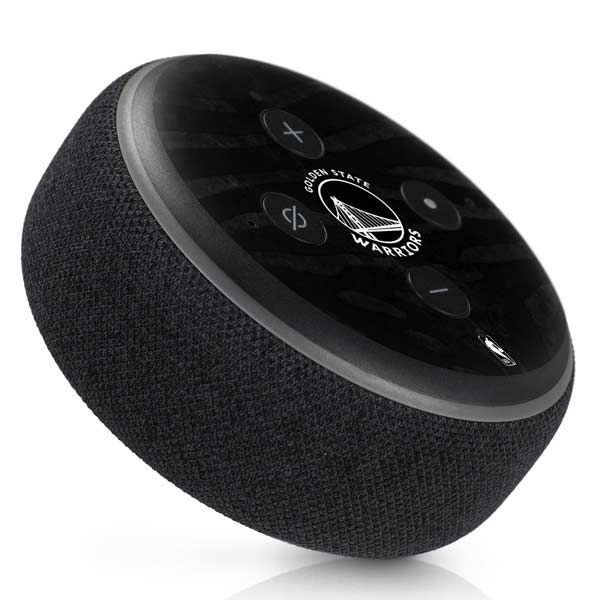 NBA Golden State Warriors Black Animal Print Amazon Echo Dot Skin
