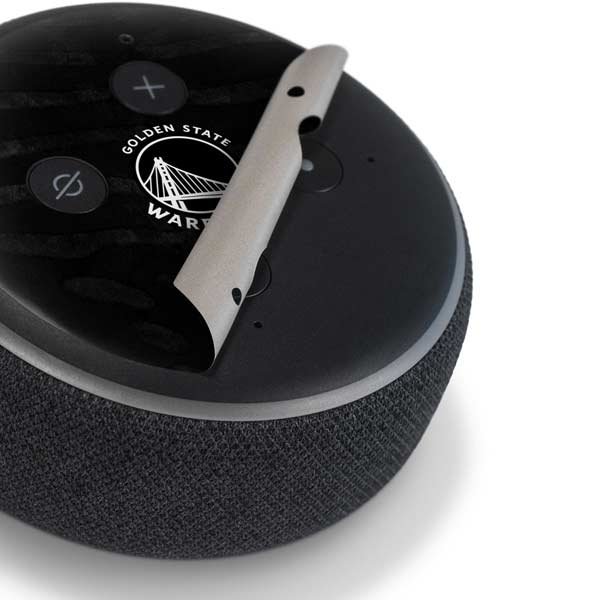 NBA Golden State Warriors Black Animal Print Amazon Echo Dot Skin