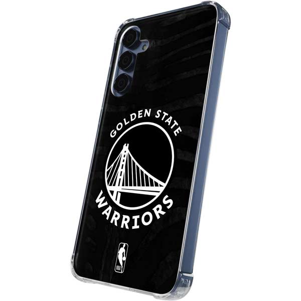 NBA Golden State Warriors Black Animal Print Galaxy A35 5G Clear Case
