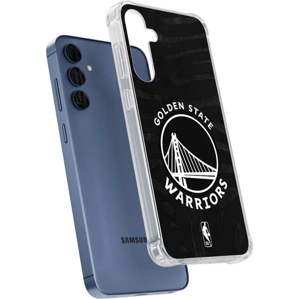 NBA Golden State Warriors Black Animal Print Galaxy A35 5G Clear Case