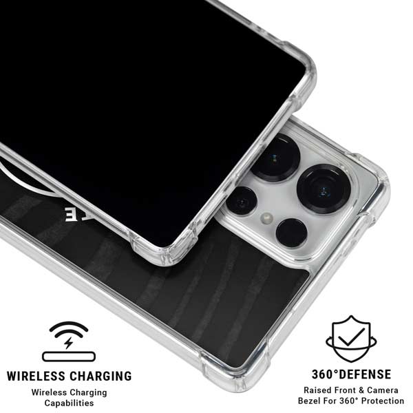 NBA Golden State Warriors Black Animal Print Galaxy S25 Ultra Clear Case