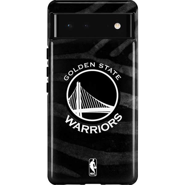 NBA Golden State Warriors Black Animal Print Pixel Cases