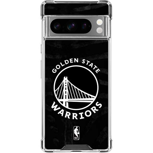 NBA Golden State Warriors Black Animal Print Google Pixel 8 Pro Clear Case