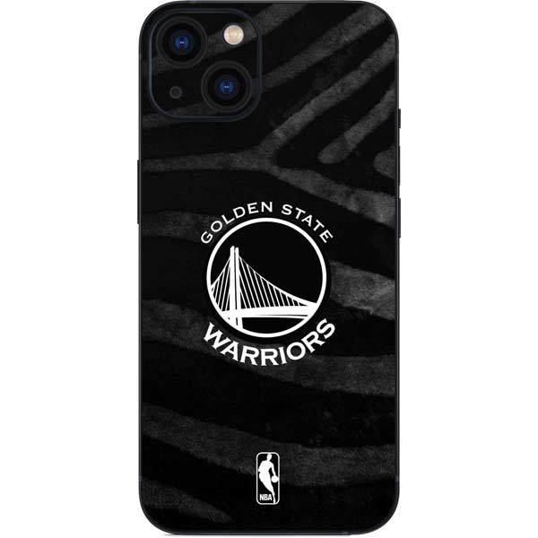 NBA Golden State Warriors Black Animal Print iPhone 15 Skin