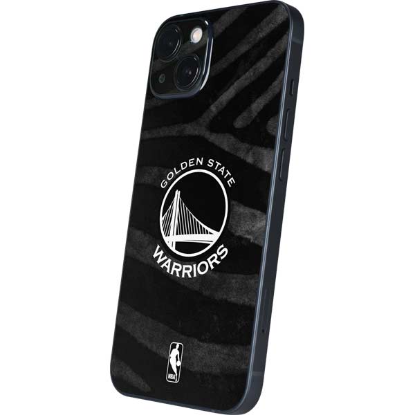 NBA Golden State Warriors Black Animal Print iPhone 15 Skin