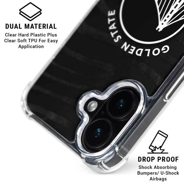 NBA Golden State Warriors Black Animal Print iPhone 16 MagSafe Case