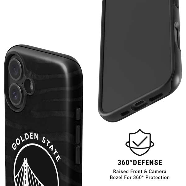 NBA Golden State Warriors Black Animal Print iPhone 16 Plus Magsafe Impact Case