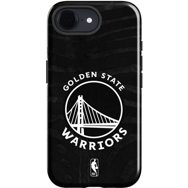 NBA Golden State Warriors Black Animal Print iPhone 16e Impact Case