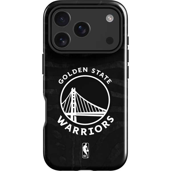 NBA Golden State Warriors Black Animal Print iPhone 17 Pro Max Impact Case
