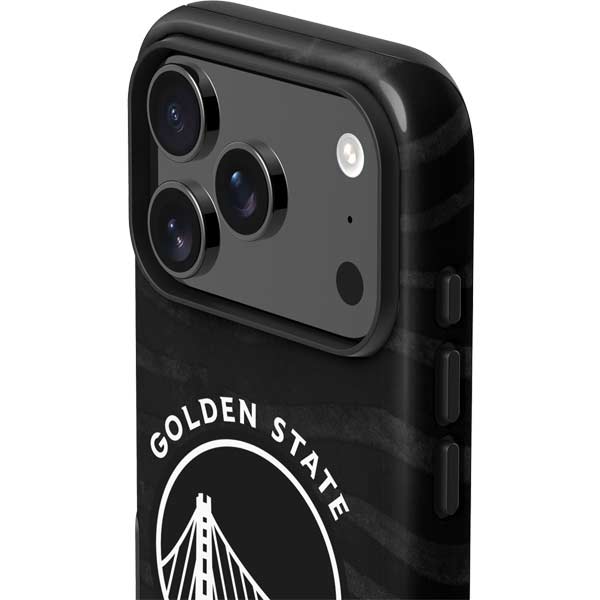 NBA Golden State Warriors Black Animal Print iPhone 17 Pro Max Impact Case