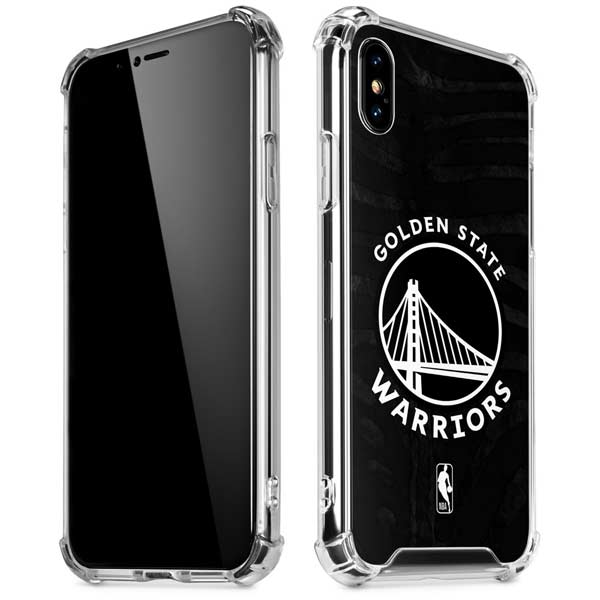 NBA Golden State Warriors Black Animal Print iPhone X/XS Clear Case