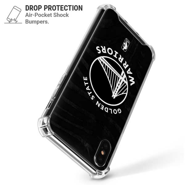 NBA Golden State Warriors Black Animal Print iPhone X/XS Clear Case