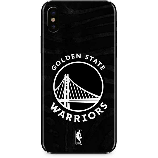 NBA Golden State Warriors Black Animal Print iPhone XS Skin